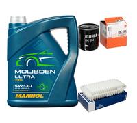 MAHLE Controllo Set 5L MANNOL MOLIBDENO ULTRA 5W-30 Per Toyota Yaris Verso