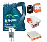 MAHLE Controllo Set 5L MANNOL MOLIBDENO ULTRA 5W-30 Per Toyota Yaris/Vios