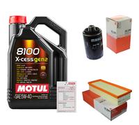 MAHLE Controllo Set 5L MOTUL 8100 X-CESS 5W-40 Per Audi A4 Avant 1.8 TFSI