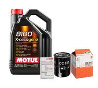 MAHLE Controllo Set 5L MOTUL 8100 X-CESS 5W-40 Per Honda Jazz II 1.3 iDSi