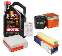 MAHLE Controllo Set 5L MOTUL 8100 X-CESS 5W-40 Per Renault Clio IV 1.2 16V