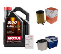MAHLE Controllo Set 5L MOTUL 8100 X-CLEAN 0W-30 Per Audi A4 Avant 2.0 TDI 35