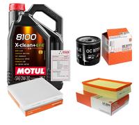 MAHLE Controllo Set 5L MOTUL 8100 X-CLEAN 0W-30 Per VW Passat Variant 1.4