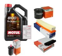 MAHLE Controllo Set 5L MOTUL 8100 X-CLEAN EFE 5W-30 Per Dacia Sandero Logan
