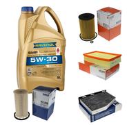 MAHLE Controllo Set 5L RAVENOL 5W-30 per VW Golf VI Cabriolet 2.0 TDI