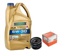 MAHLE Controllo Set 5L RAVENOL HLS 5W-30 per Smart Fortwo Cabrio 1.0