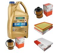 MAHLE Controllo Set 5L RAVENOL VMP 5W-30 per Fiat Croma 1.9 D Multijet
