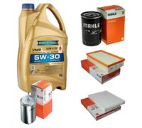 MAHLE Controllo Set 5L RAVENOL VMP 5W-30 per VW Transporter V Bus 2.0