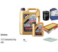 MAHLE Controllo Set 6 L Liqui Moly Leichtlauf 10W-40 Per Fiat Stilo 1.4 16V