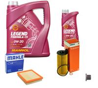 Mahle Controllo Set 6 L mannol 0W-20 Legend Formula C5 per BMW X3 xDrive20i