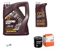 Mahle Controllo Set 6 L mannol 0W-20 Legend Ultra per Toyota Yaris 1.5