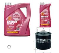 Mahle Controllo Set 6 L mannol 5W-20 Energia Ultra JP per Hyundai IX20 1.4