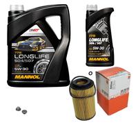 MAHLE Controllo Set 6 L MANNOL 5W-30 LONGLIFE Per Opel Frontera B 2.2 DTi