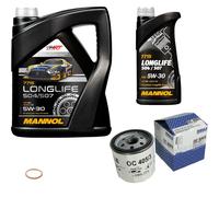 MAHLE Controllo Set 6 L MANNOL 5W-30 LONGLIFE Per Opel Frontera B 2.2i