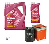 MAHLE Controllo Set 6 L MANNOL 5W-30 Per Mitsubishi Mirage/Space Star