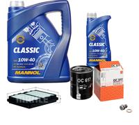 MAHLE Controllo Set 6 L MANNOL Classic 10W-40 Per Honda CRX III 1.6 ESi 1.6i