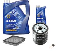 MAHLE Controllo Set 6 L MANNOL Classic 10W-40 Per Opel Kadett E CC 2.0 GSi