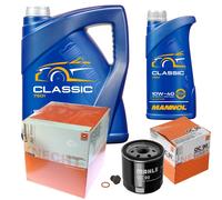 MAHLE Controllo Set 6 L MANNOL Classic 10W-40 Per Opel Kadett E CC 2.0 GSi