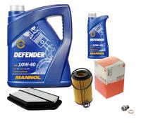 Mahle Controllo Set 6 L mannol Defender 10W-40 per Honda Cr-V II 2.2