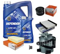 MAHLE Controllo Set 6 L MANNOL Defender 10W-40 Per Renault Scénic II 1.5 dCi