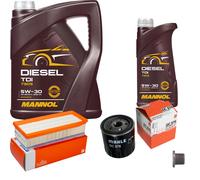 MAHLE Controllo Set 6 L MANNOL Diesel TDI 5W-30 Per Dacia Lodgy 1.5 dCi