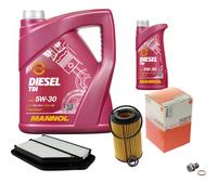 Mahle Controllo Set 6 L mannol Diesel Tdi 5W-30 per Honda Cr-V II 2.2