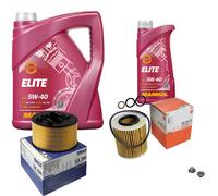 MAHLE Controllo Set 6 L MANNOL Elite 5W-40 Per BMW 3Er Compact 316 TI 318