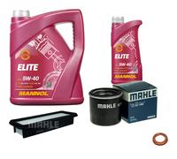 MAHLE Controllo Set 6 L MANNOL Elite 5W-40 Per Nissan Note 1.2 DiG-S Micra
