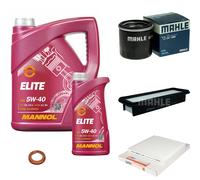 MAHLE Controllo Set 6 L MANNOL Elite 5W-40 Per Nissan Note 1.2 DiG-S Micra