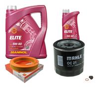 Mahle Controllo Set 6 L mannol Elite 5W-40 per Opel Ascona C 1.3 S Corsa