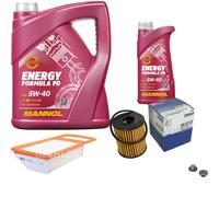 Mahle Controllo Set 6. L mannol Energia Formula Pd 5W-40 per Opel Combinato