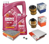 MAHLE Controllo Set 6 L MANNOL Energy Formula PD 5W-40 Per Opel Astra H 1.3