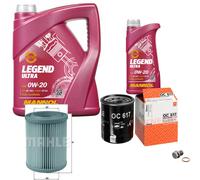 Mahle Controllo Set 6 L mannol Legend Ultra 0W-20 per Honda Cr-V II 2.0