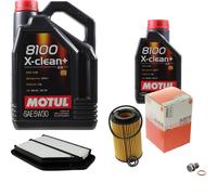 MAHLE Controllo Set 6 L Motul 8100 X-CLEAN+ 5W-30 Per Honda CR-V II 2.2 CTDI