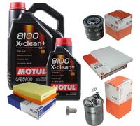 MAHLE Controllo Set 6 L Motul 8100 X-CLEAN+ 5W-30 Per VW Polo 64 1.9 D