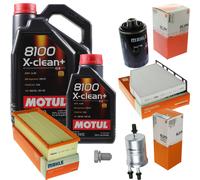 Mahle Controllo Set 6 L Motul 8100 x-Pulire+5W-30 per Audi A3 1.8 TFSI 2.0