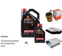 Mahle Controllo Set 6 L Motul 8100 x-Pulire+5W-30 per Honda Cr-V III