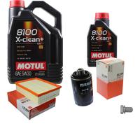 Mahle Controllo Set 6 L Motul 8100 x-Pulire+5W-30 per Seat Exeo Pezzi 1.8