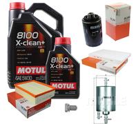 Mahle Controllo Set 6 L Motul 8100 x-Pulire+5W-30 per Seat Exeo Pezzi 1.8 TSI