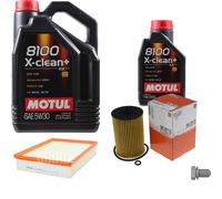 Mahle Controllo Set 6 L Motul 8100 x-Pulire+5W-30 per Skoda Spaceback Rapido