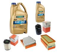 MAHLE Controllo Set 6 L RAVENOL SMP 5W-30 per Audi A3 2.0 TFSI