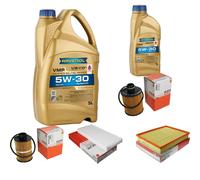 MAHLE Controllo Set 6 L RAVENOL VMP 5W-30 per Fiat Croma 1.9 D Multijet