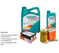 Mahle Controllo Set 6L Addinol Giga Luce Mv 5W-30 per Hyundai i40 Cw VF 1.7