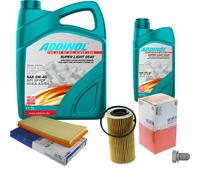 MAHLE Controllo Set 6L ADDINOL SUPER LIGHT 5W-40 Per Audi A3 8P1 S3 Quattro