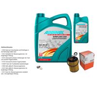 Mahle Controllo Set 6L Addinol Super Light 5W-40 per Honda Cr-V III Dx.
