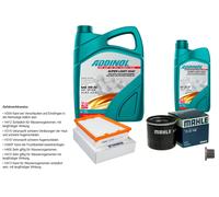 Mahle Controllo Set 6L Addinol Super Light 5W-40 per Legno per Renault Grand