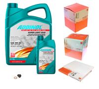 MAHLE Controllo Set 6L ADDINOL SUPER LIGHT 5W-40 Per Opel Omega B V94 2.0