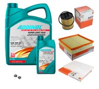 MAHLE Controllo Set 6L ADDINOL SUPER LIGHT 5W-40 Per Opel Omega B V94 2.5 V6