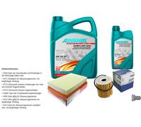 Mahle Controllo Set 6L Addinol Super Light 5W-40 per Volvo S60 I 384 2.5 T