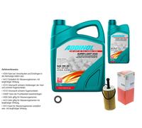Mahle Controllo Set 6L Addinol Super Luce Di 5W-40 per Peugeot 206 Cccc 2D